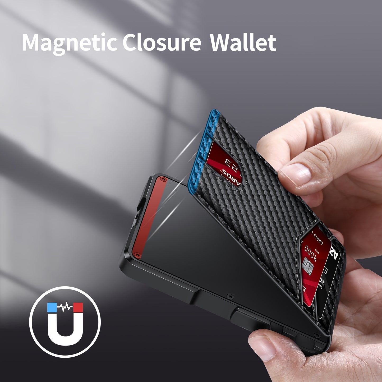 Slim men's wallet with RFID blocking