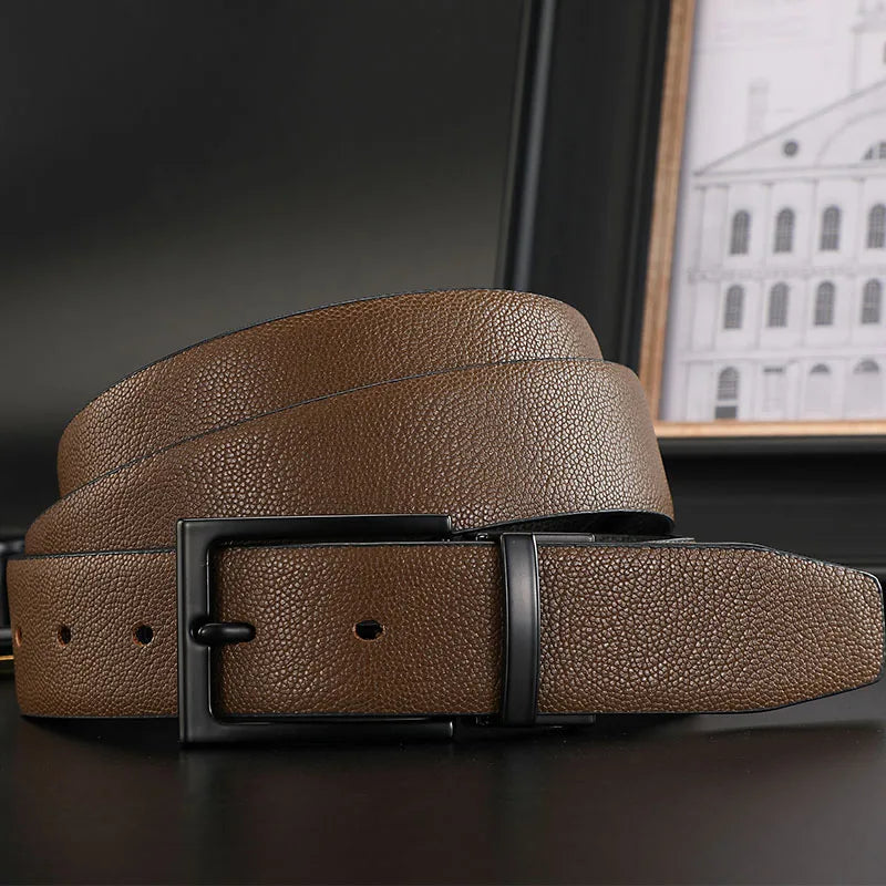 Reversible Business Work Man Belts High Quality Luxury Trouser Jeans Belts For Men Genuine Leather Belts Male Casual Strap HQ238