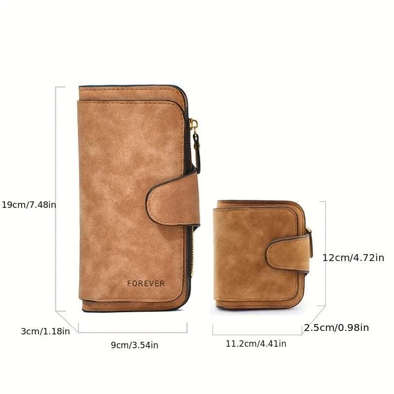Women's matte leather wallet