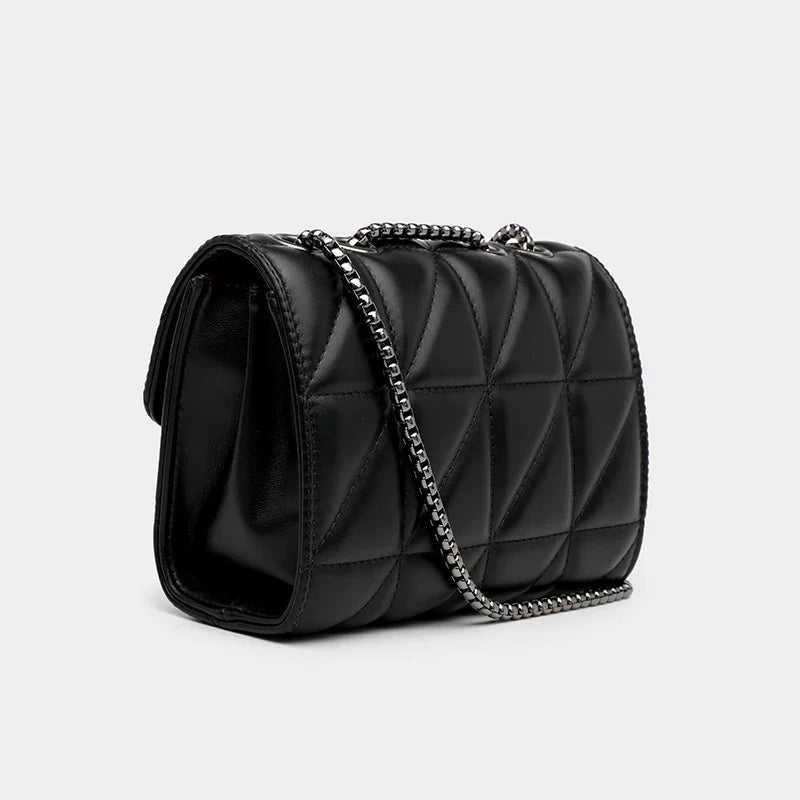 New Xiaoxiangfeng diamond grid chain bag, one shoulder, stylish, crossbody, versatile, large capacity