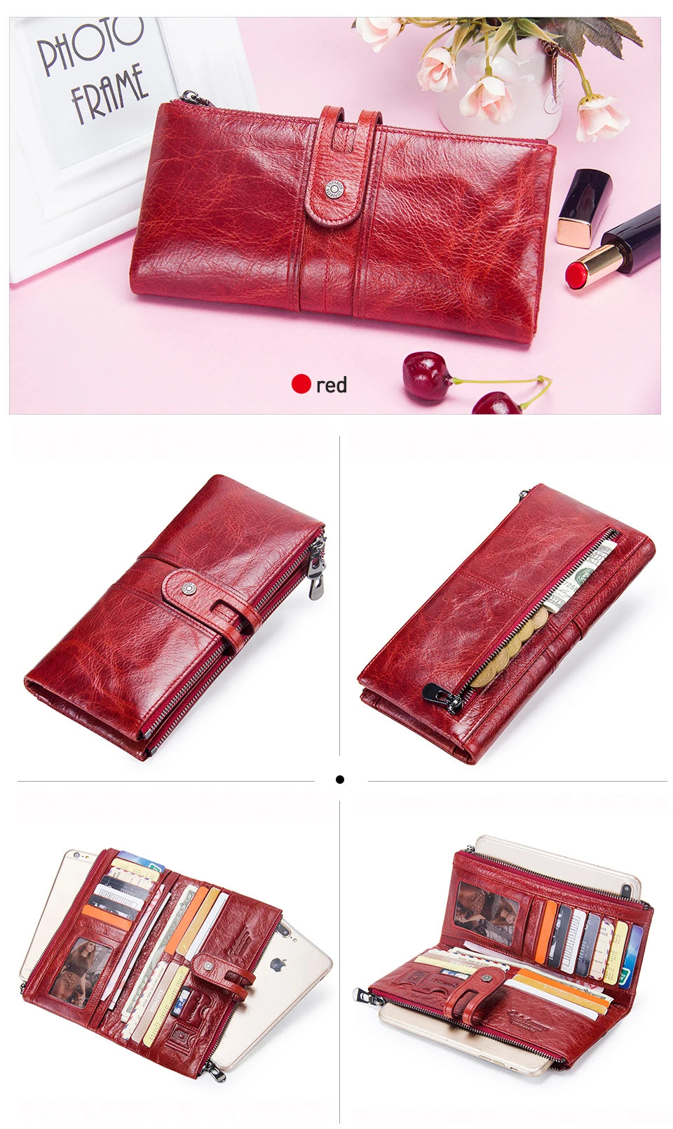 Women's leather wallet