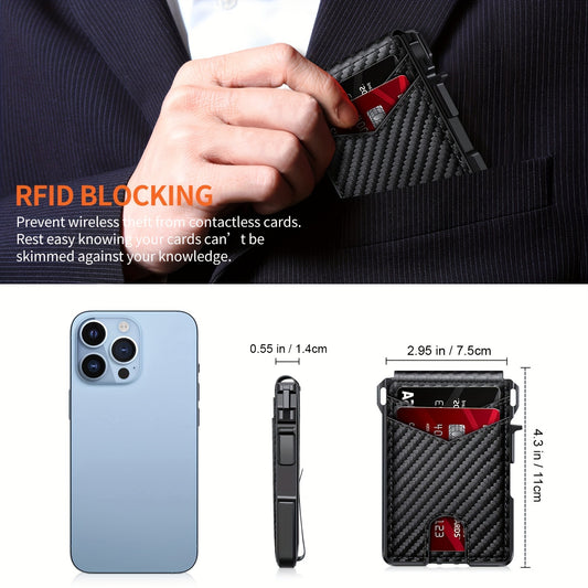 Slim men's wallet with RFID blocking