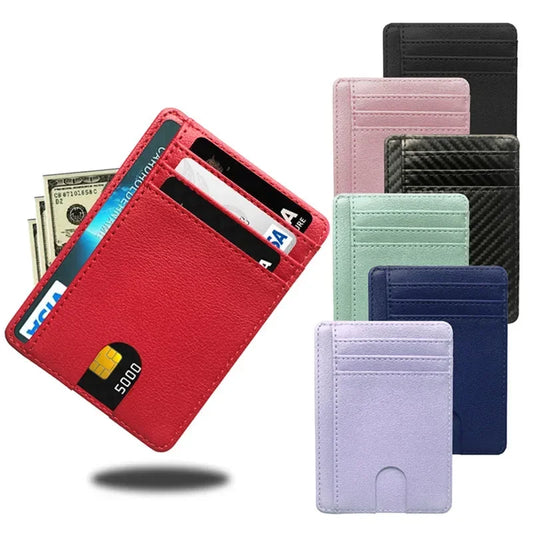 Slim Leather Wallet with RFID Blocking – Unisex