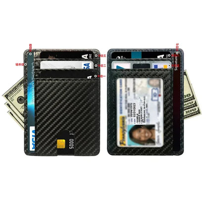 Slim Leather Wallet with RFID Blocking – Unisex