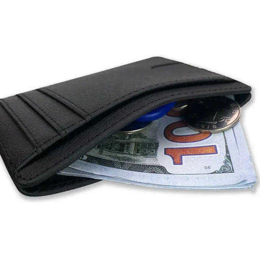 Slim Leather Wallet with RFID Blocking – Unisex