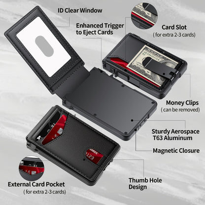 Slim men's wallet with RFID blocking